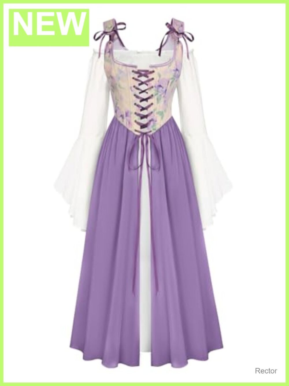 Renaissance Costume Bell Sleeve Medieval Fairy Dress